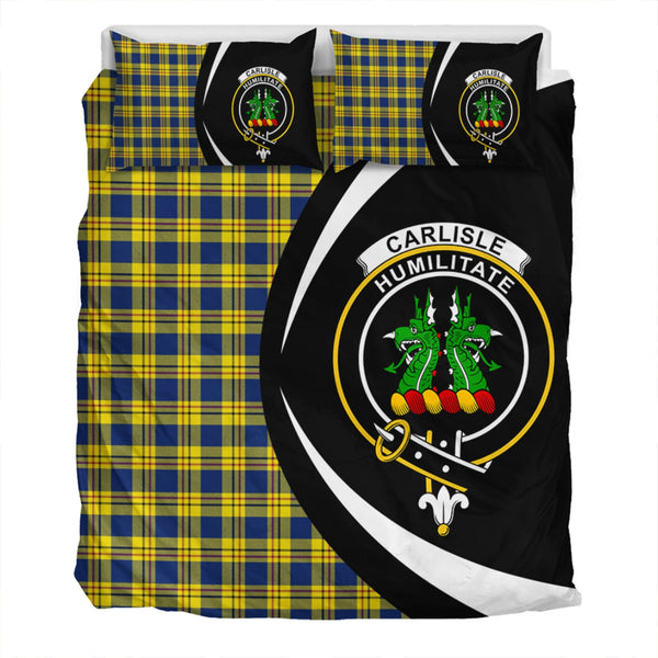 Carlisle (Carlill) Modern Clan Badge Tartan Bedding Set Circle Style