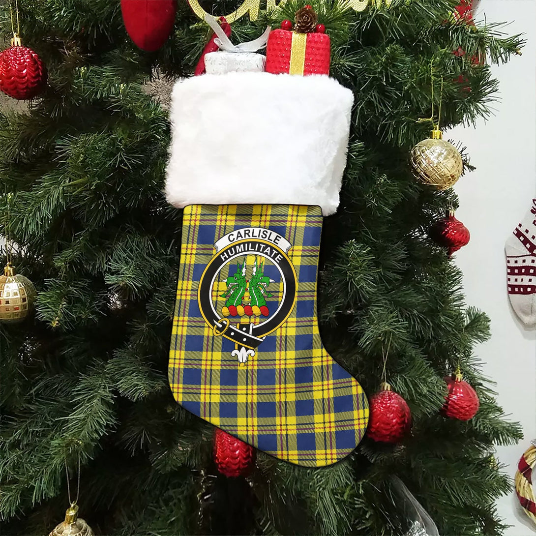 Carlisle (Carlill) Modern Clan Badge Tartan Christmas Stocking