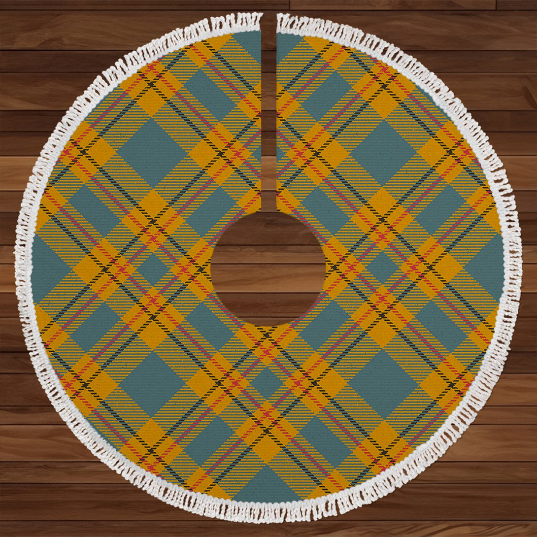 Carlisle (Carlill) Weathered Clan Badge Tartan Christmas Tree Skirt