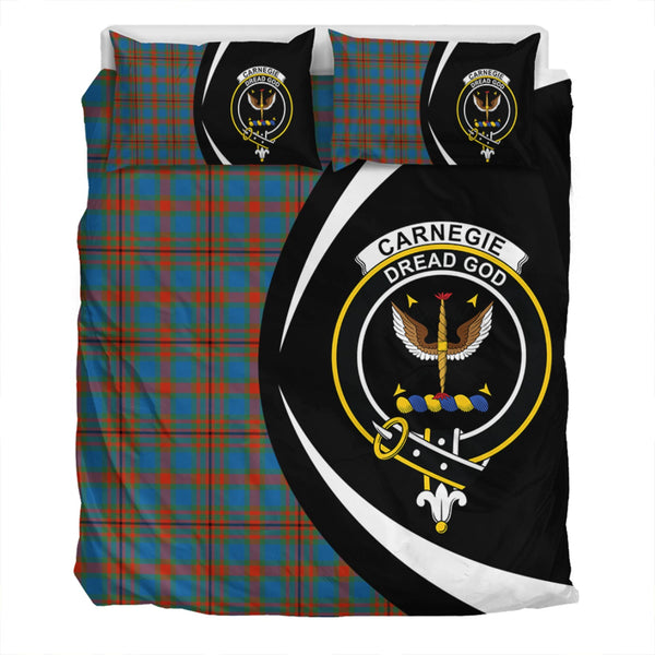 Carnegie Ancient Clan Badge Tartan Bedding Set Circle Style