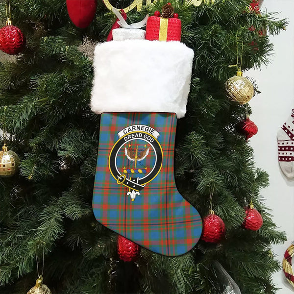 Carnegie Ancient Clan Badge Tartan Christmas Stocking