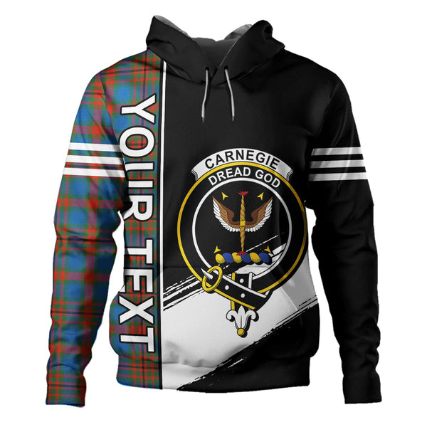 Carnegie Ancient Clan Badge Tartan Hoodie Quarter Style Personalized