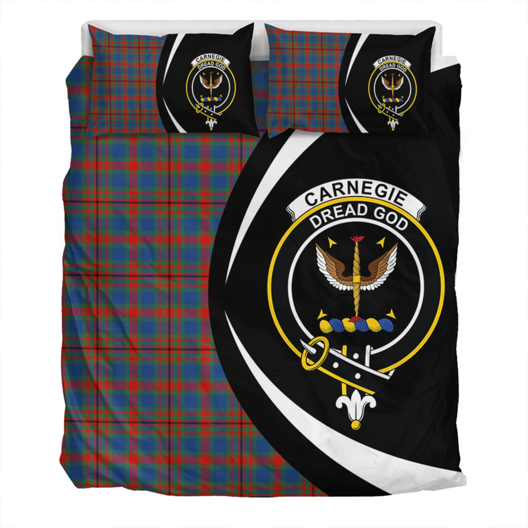 Carnegie Modern Clan Badge Tartan Bedding Set Circle Style