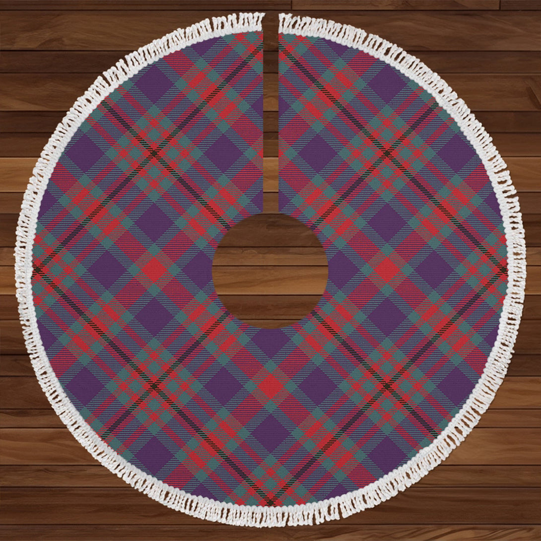 Carnegie Weathered Clan Badge Tartan Christmas Tree Skirt