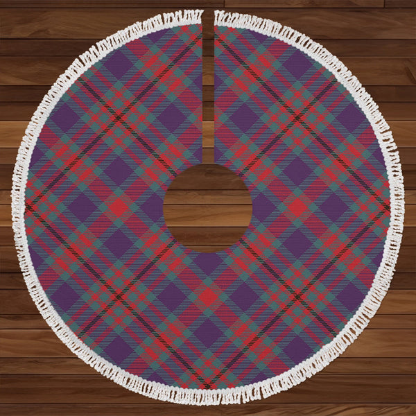 Carnegie Weathered Clan Badge Tartan Christmas Tree Skirt