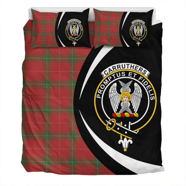 Carruthers Ancient Clan Badge Tartan Bedding Set Circle Style