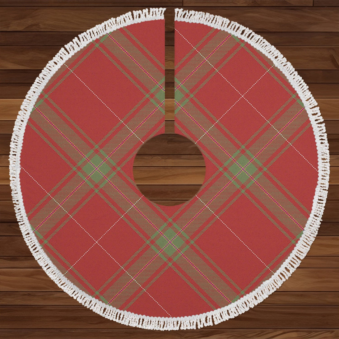 Carruthers Weathered Clan Badge Tartan Christmas Tree Skirt