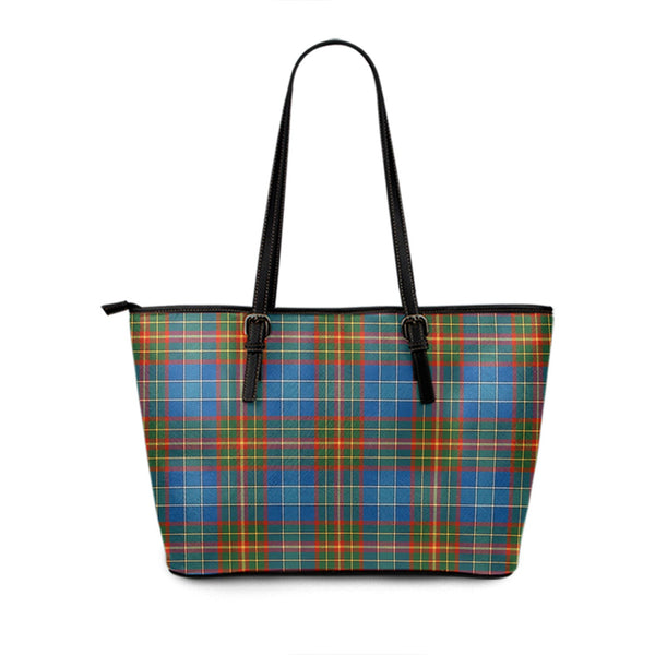 Caskie Ancient Tartan Leather Tote Bag