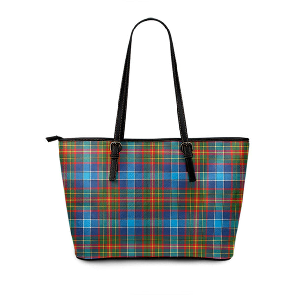 Caskie Modern Tartan Leather Tote Bag