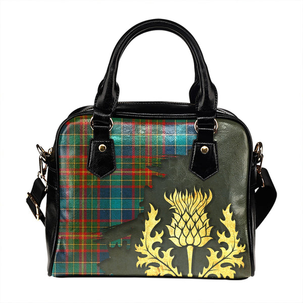 Caskie Modern Tartan Shoulder Handbag Thistle Oldest Style