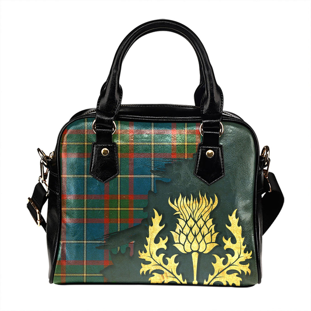 Caskie 2 Ancient Tartan Shoulder Handbag Thistle Oldest Style