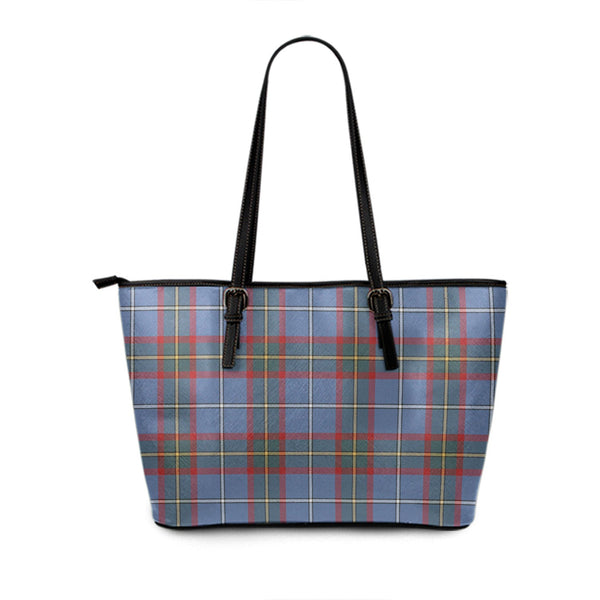 Caskie 2 Weathered Tartan Leather Tote Bag