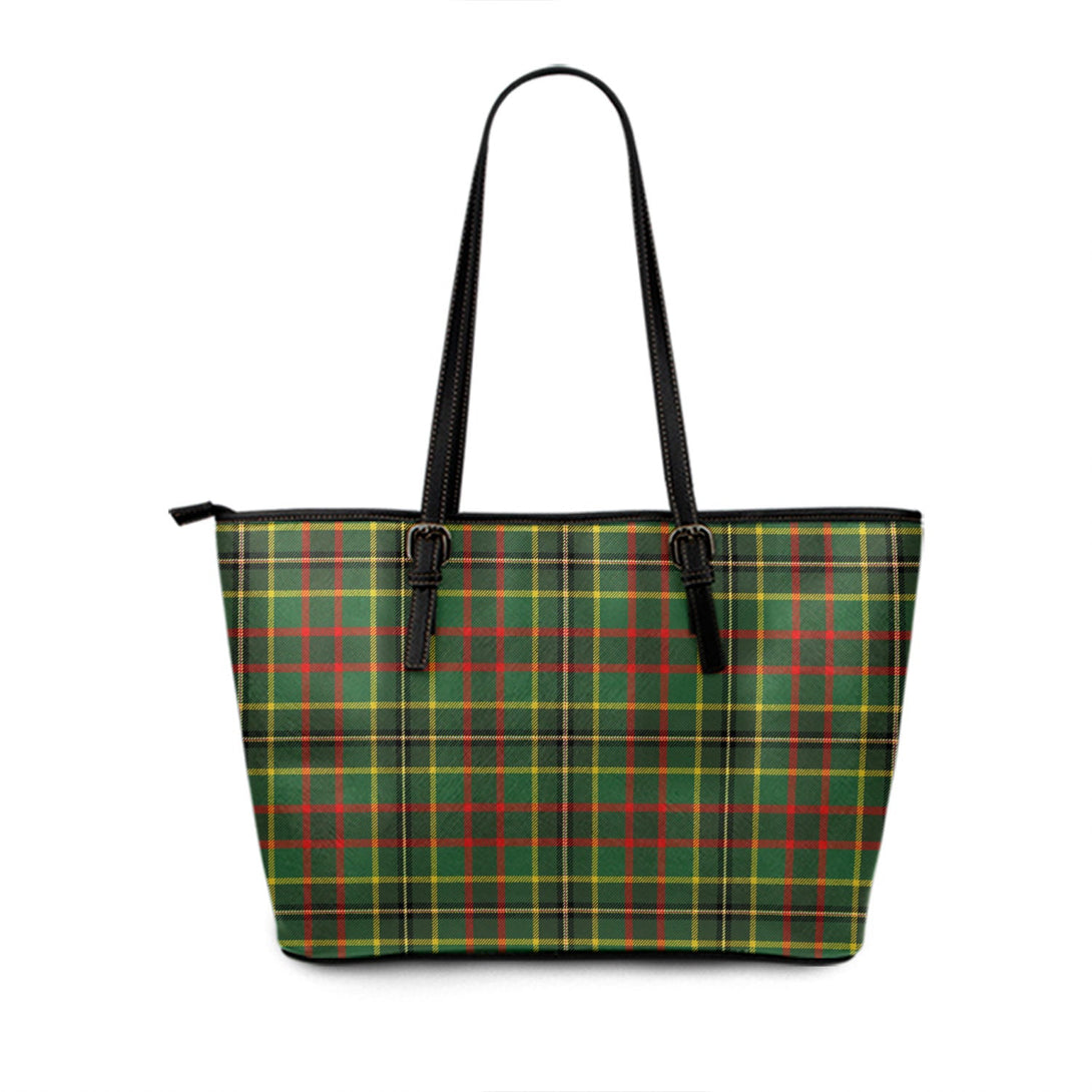 Cates Hunting Modern Tartan Leather Tote Bag