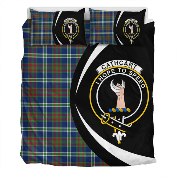 Cathcart Modern Clan Badge Tartan Bedding Set Circle Style