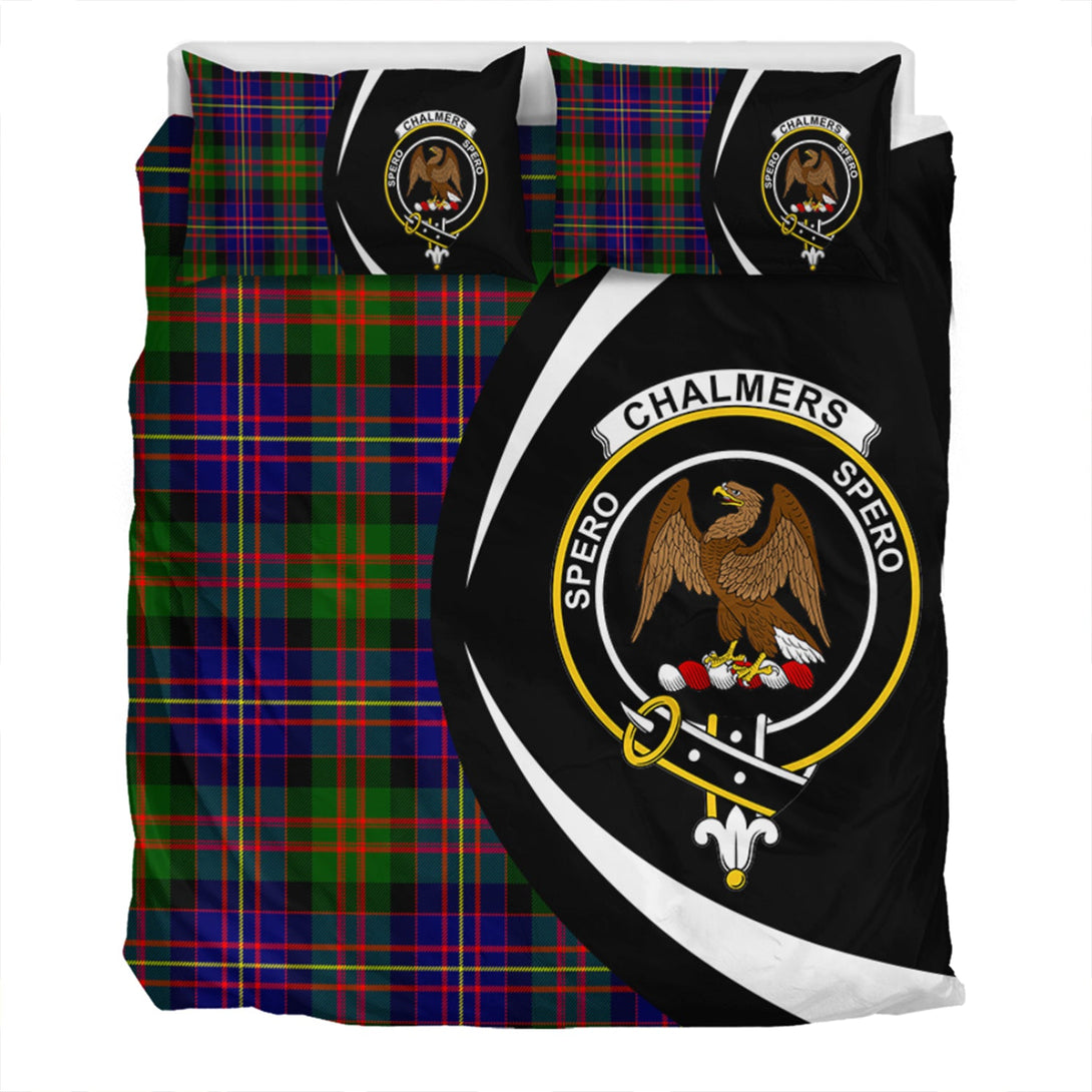 Chalmers Modern Clan Badge Tartan Bedding Set Circle Style