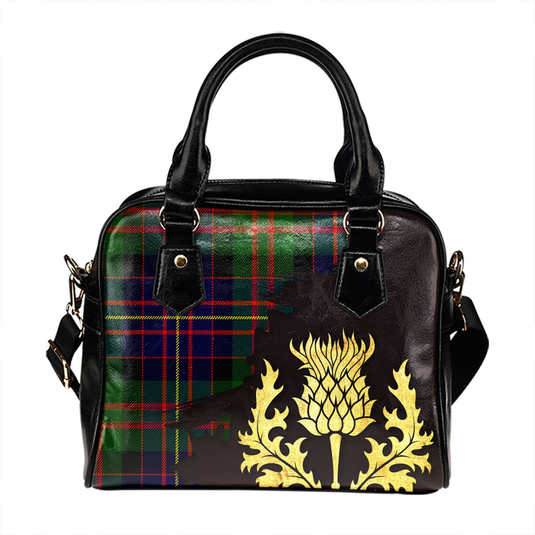 Chalmers Modern Tartan Shoulder Handbag Thistle Oldest Style