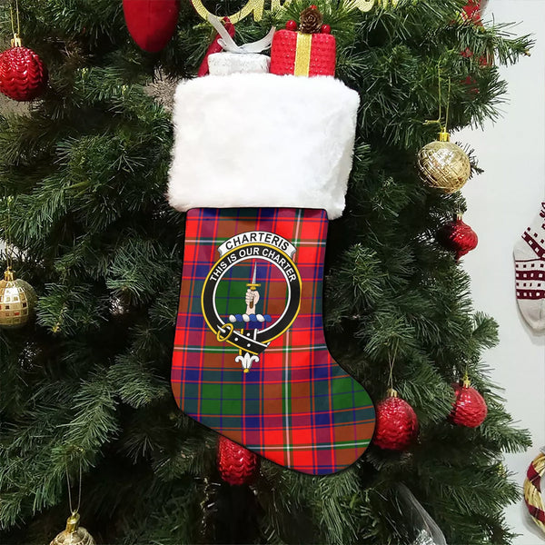 Charteris District Clan Badge Tartan Christmas Stocking