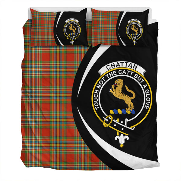 Chattan Ancient Clan Badge Tartan Bedding Set Circle Style