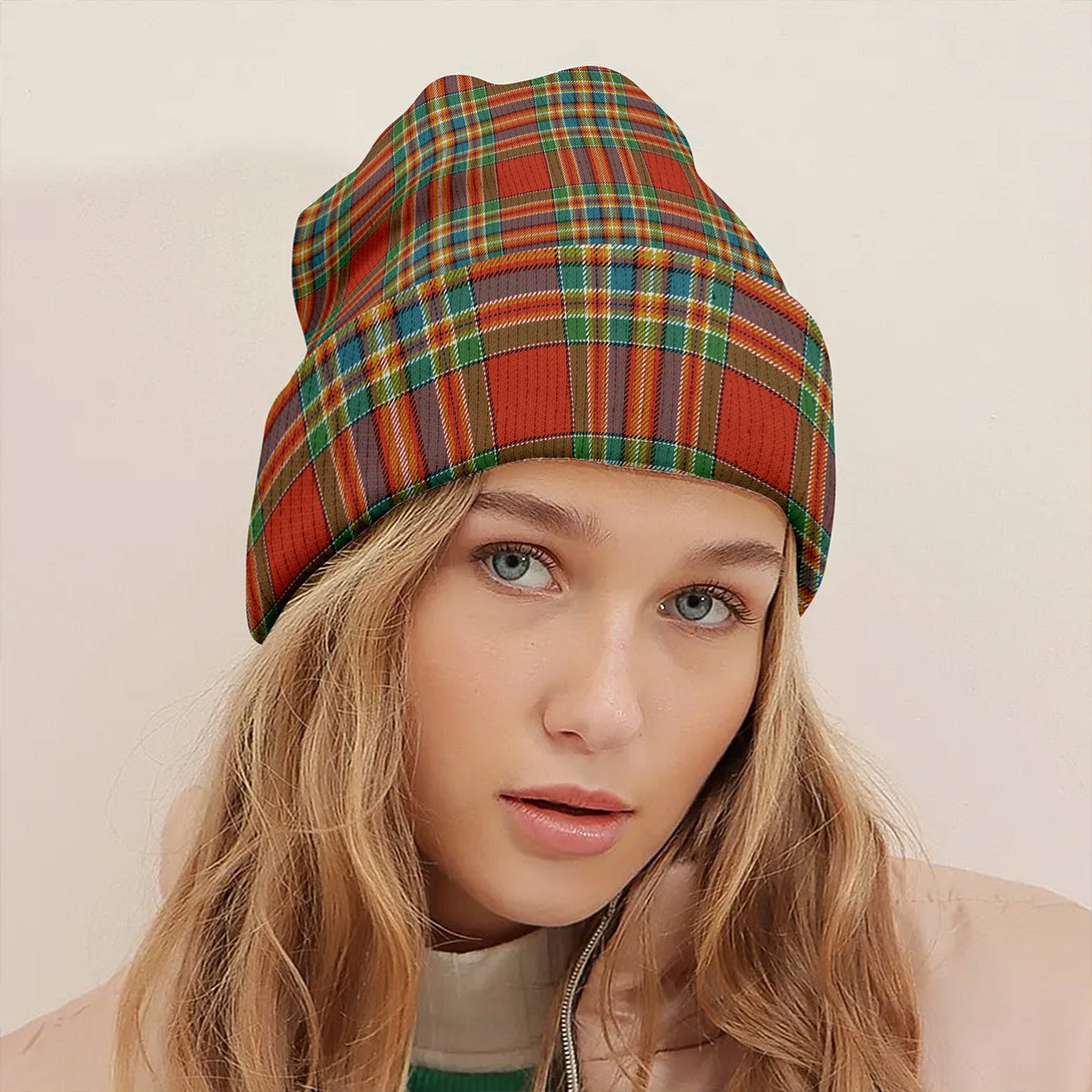 Chattan Ancient Clan Badge Tartan Knitted Beanie