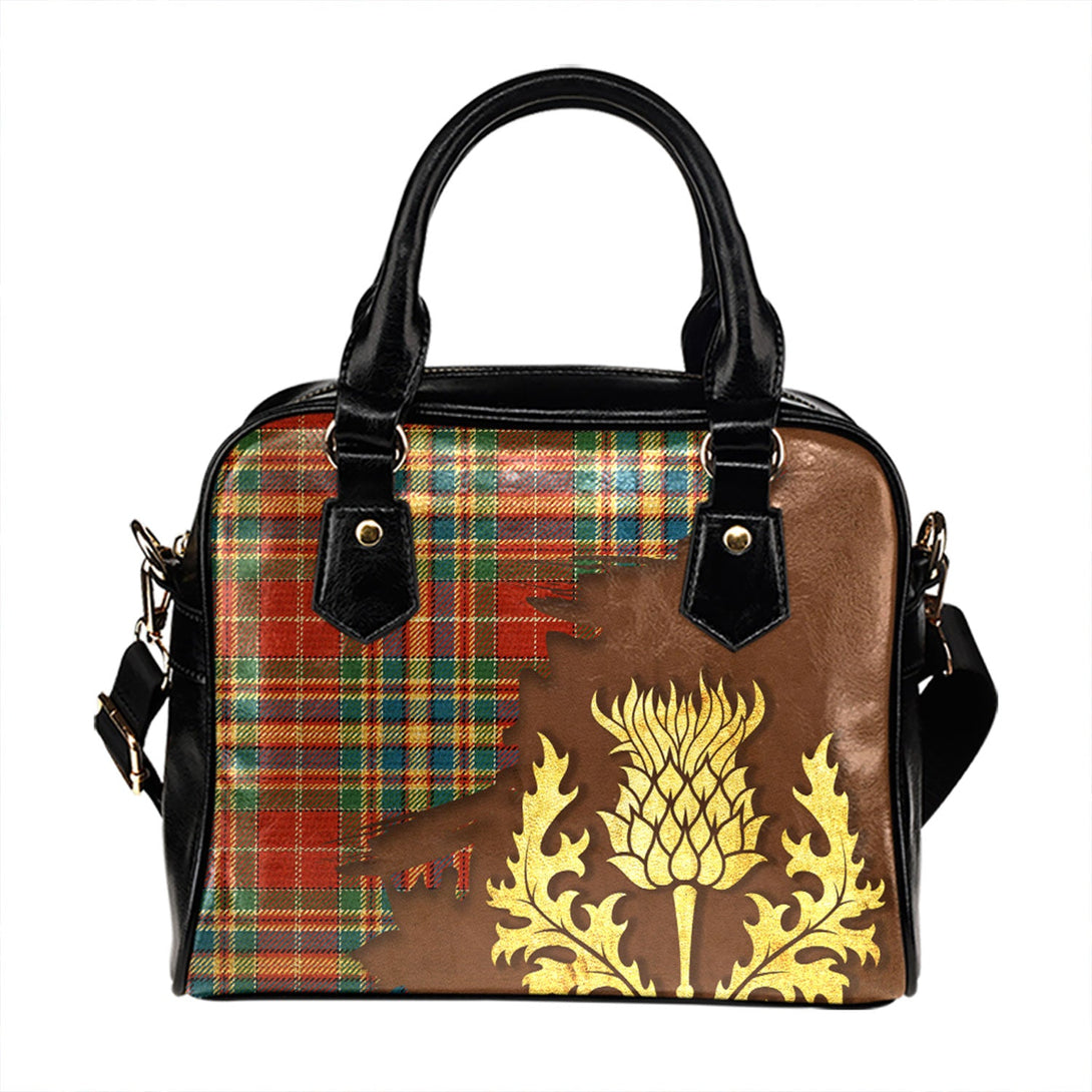 Chattan Chief Ancient Tartan Shoulder Handbag Thistle Oldest Style