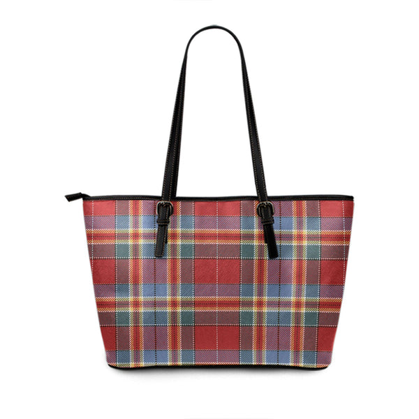 Chattan Chief Weathered Tartan Leather Tote Bag