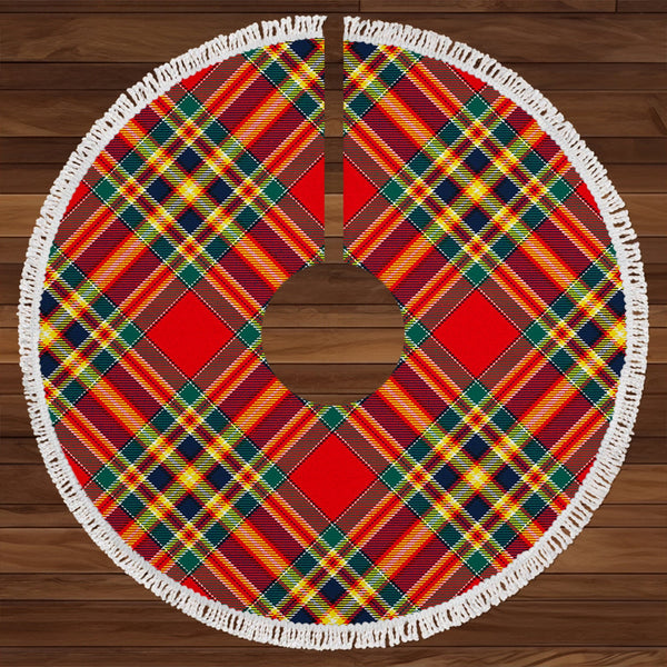 Chattan Modern Clan Badge Tartan Christmas Tree Skirt