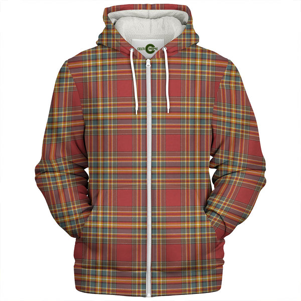 Chattan Weathered Clan Badge Tartan Sherpa Hoodie