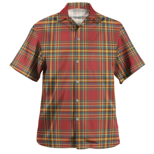 Chattan Weathered Clan Badge Tartan Hawaiian Shirt