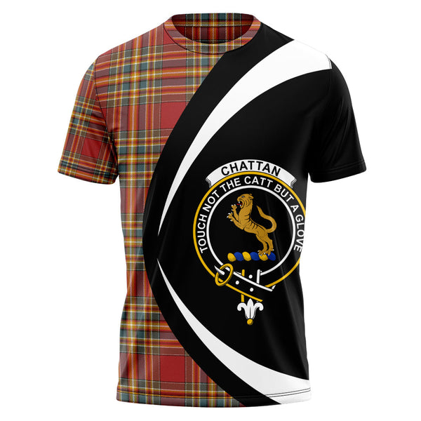 Chattan Weathered Clan Badge Tartan T-Shirt Circle Style Personalized