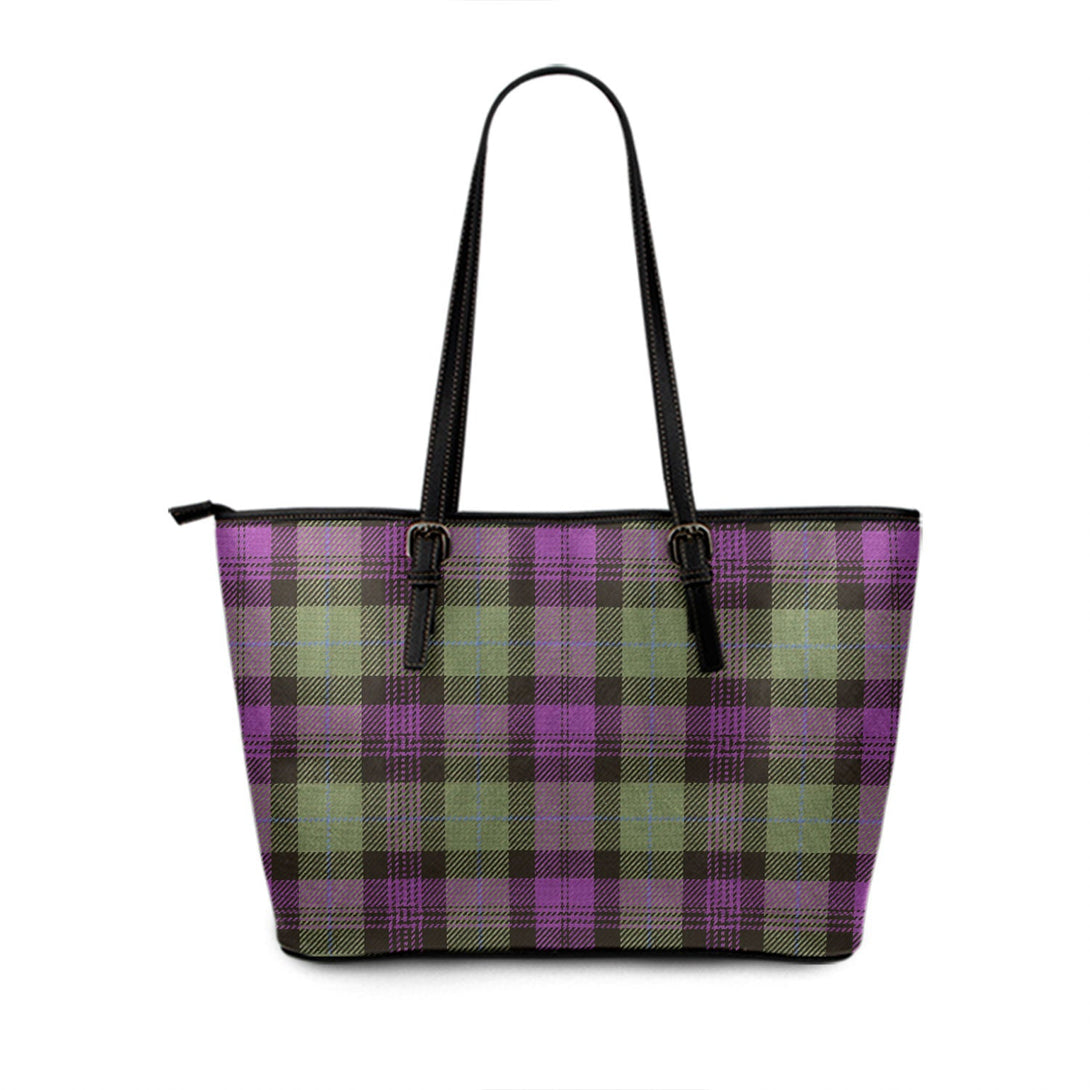 Cheape of Torosay Weathered Tartan Leather Tote Bag