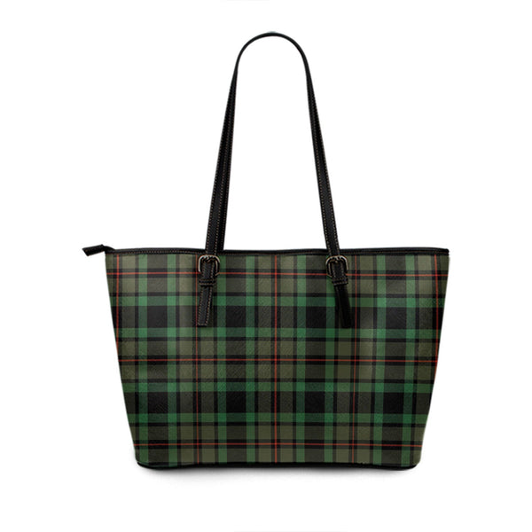 Childers Gurkha Rifles (Childers First Gurka Rifles) Ancient Tartan Leather Tote Bag