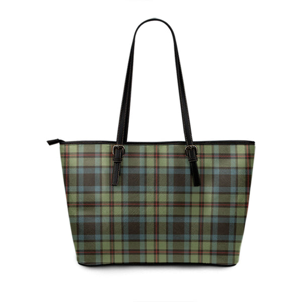 Childers Gurkha Rifles (Childers First Gurka Rifles) Weathered Tartan Leather Tote Bag