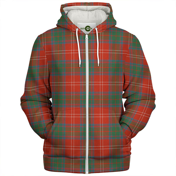 Chisholm Ancient Clan Badge Tartan Sherpa Hoodie