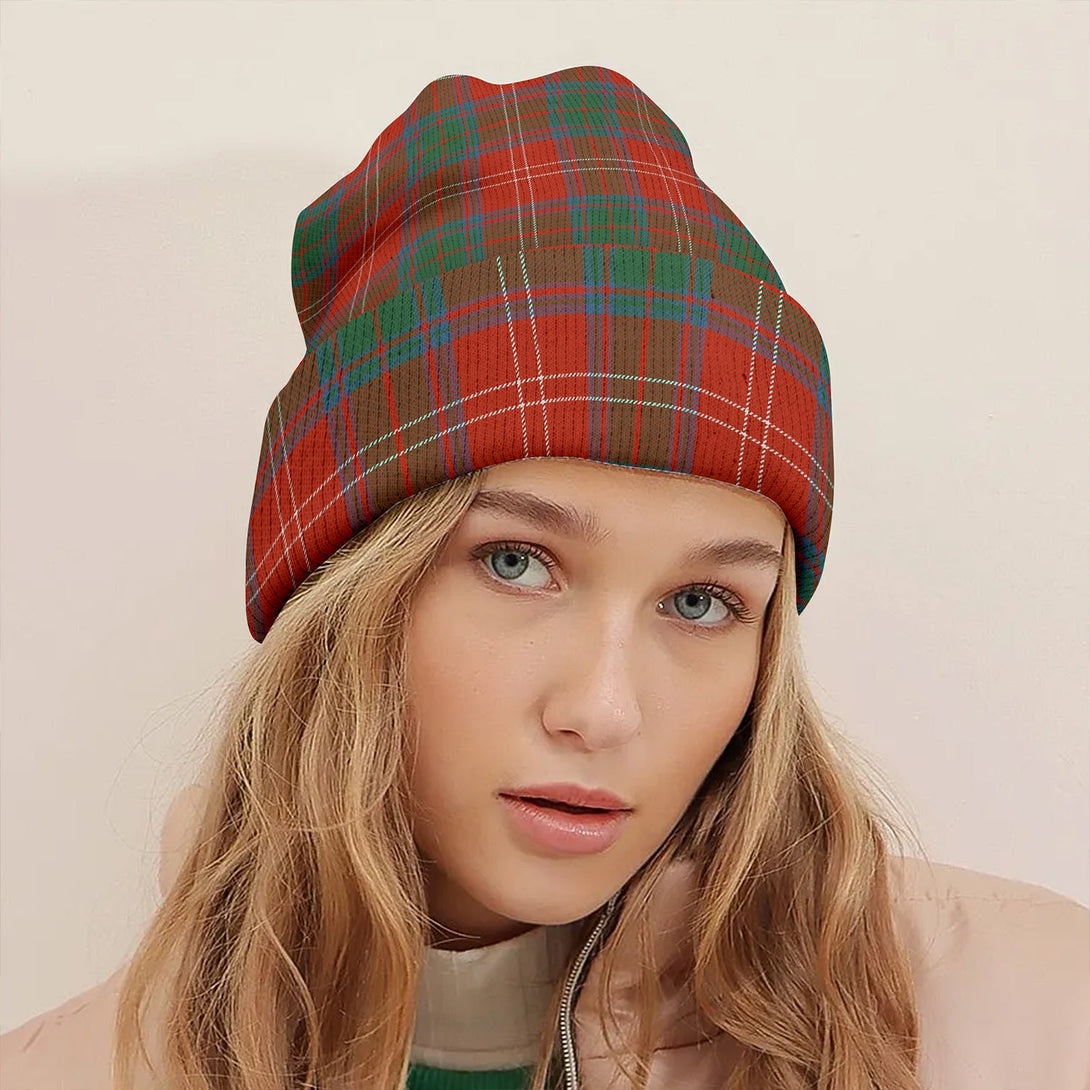 Chisholm Ancient Clan Badge Tartan Knitted Beanie