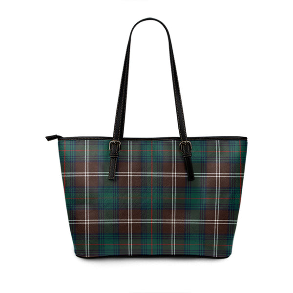 Chisholm Hunting Modern Tartan Leather Tote Bag