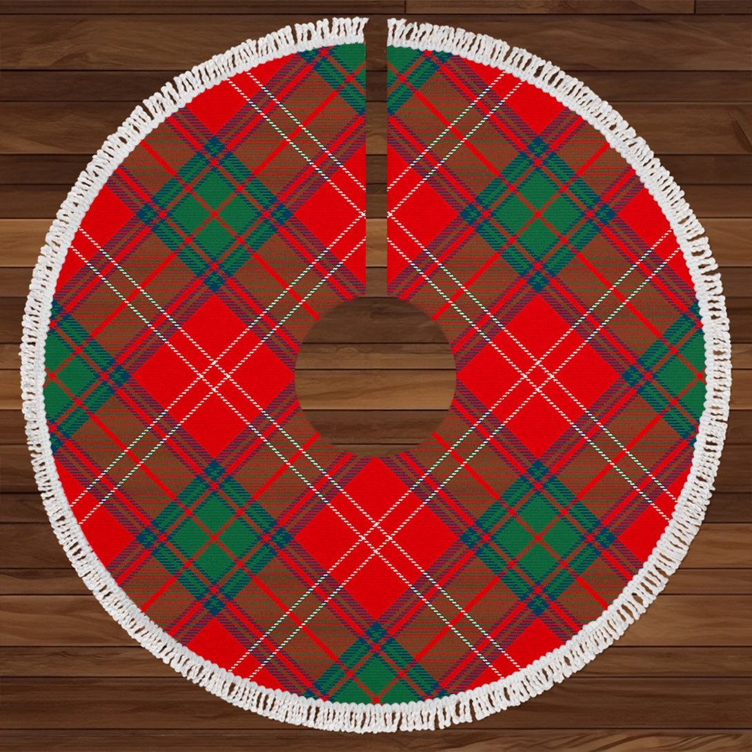 Chisholm Modern Clan Badge Tartan Christmas Tree Skirt