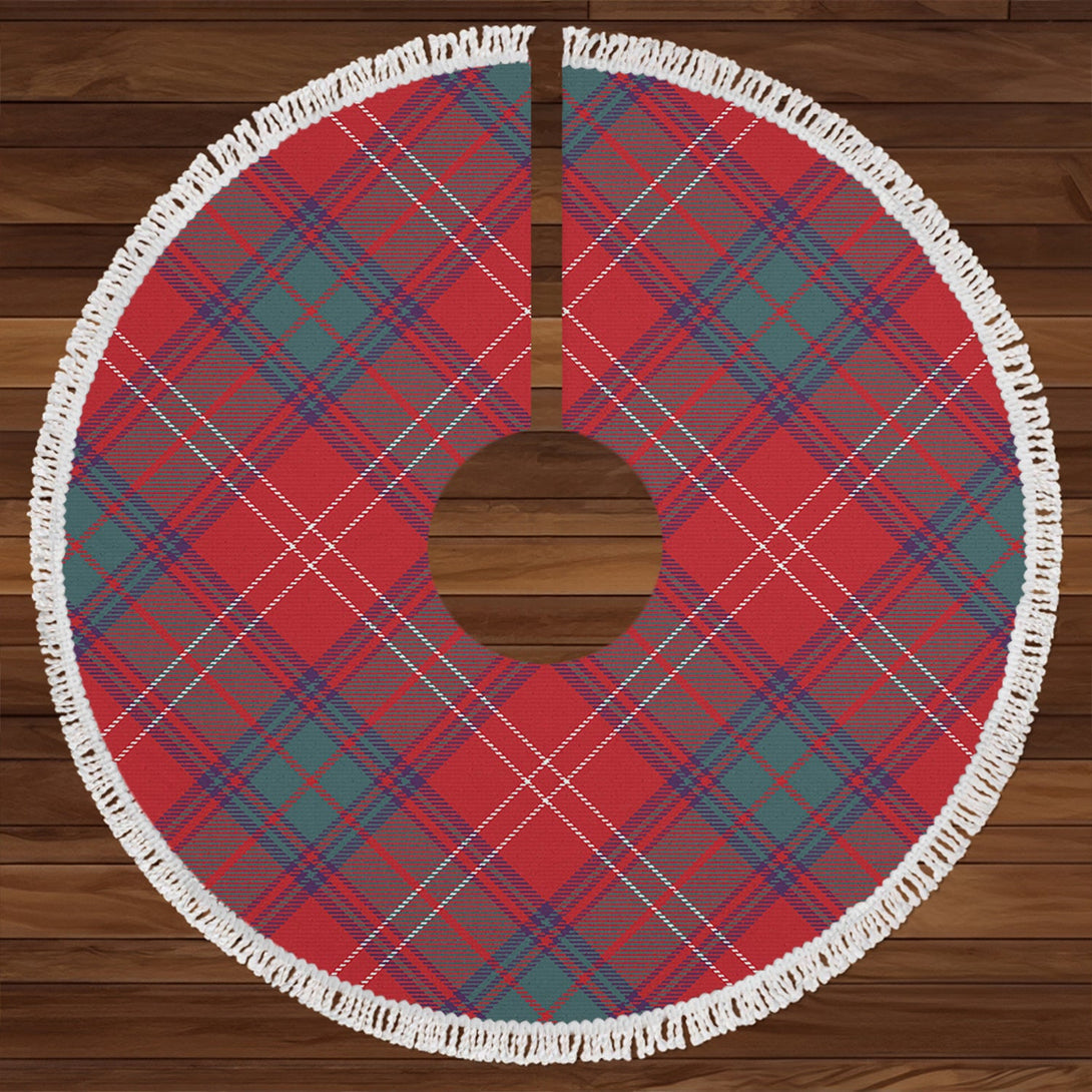 Chisholm Weathered Clan Badge Tartan Christmas Tree Skirt