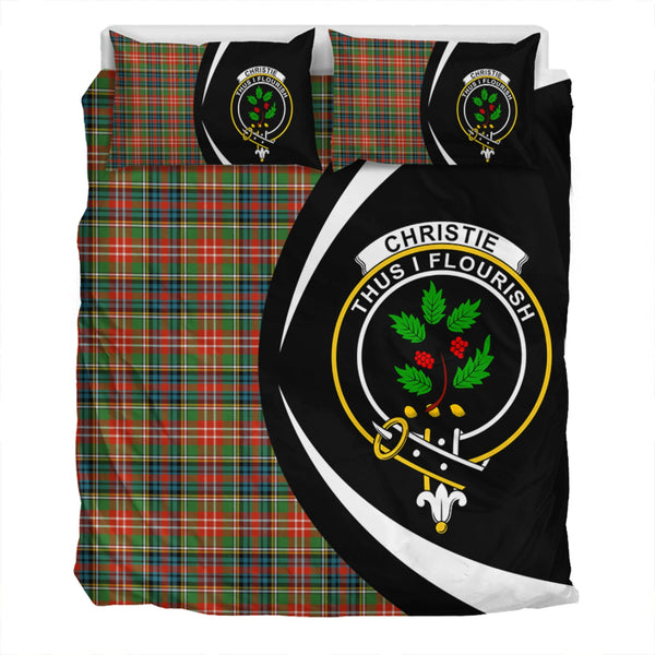 Christie Ancient Clan Badge Tartan Bedding Set Circle Style