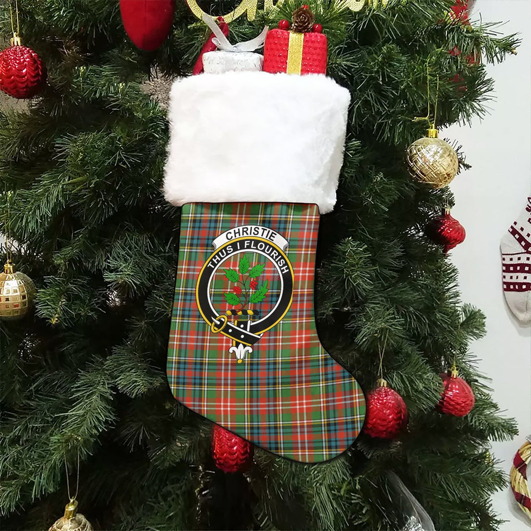 Christie Ancient Clan Badge Tartan Christmas Stocking