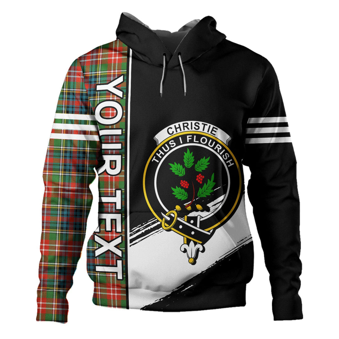 Christie Ancient Clan Badge Tartan Hoodie Quarter Style Personalized