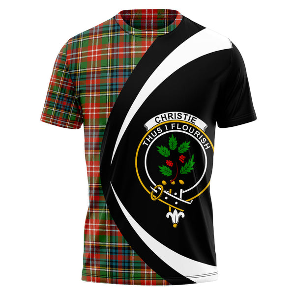 Christie Ancient Clan Badge Tartan T-Shirt Circle Style Personalized