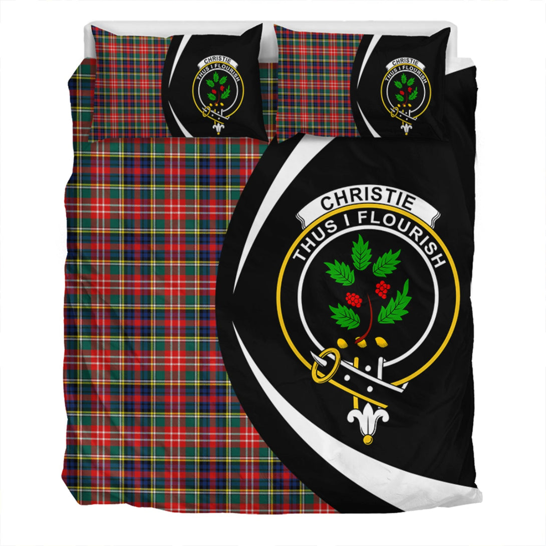 Christie Modern Clan Badge Tartan Bedding Set Circle Style