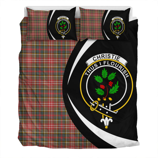 Christie Weathered Clan Badge Tartan Bedding Set Circle Style