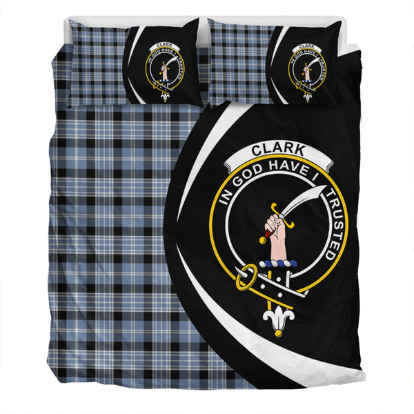 Clark Ancient Clan Badge Tartan Bedding Set Circle Style