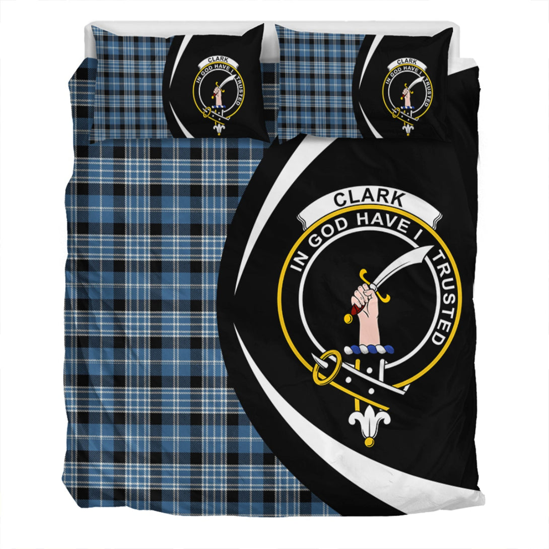 Clark Modern Clan Badge Tartan Bedding Set Circle Style