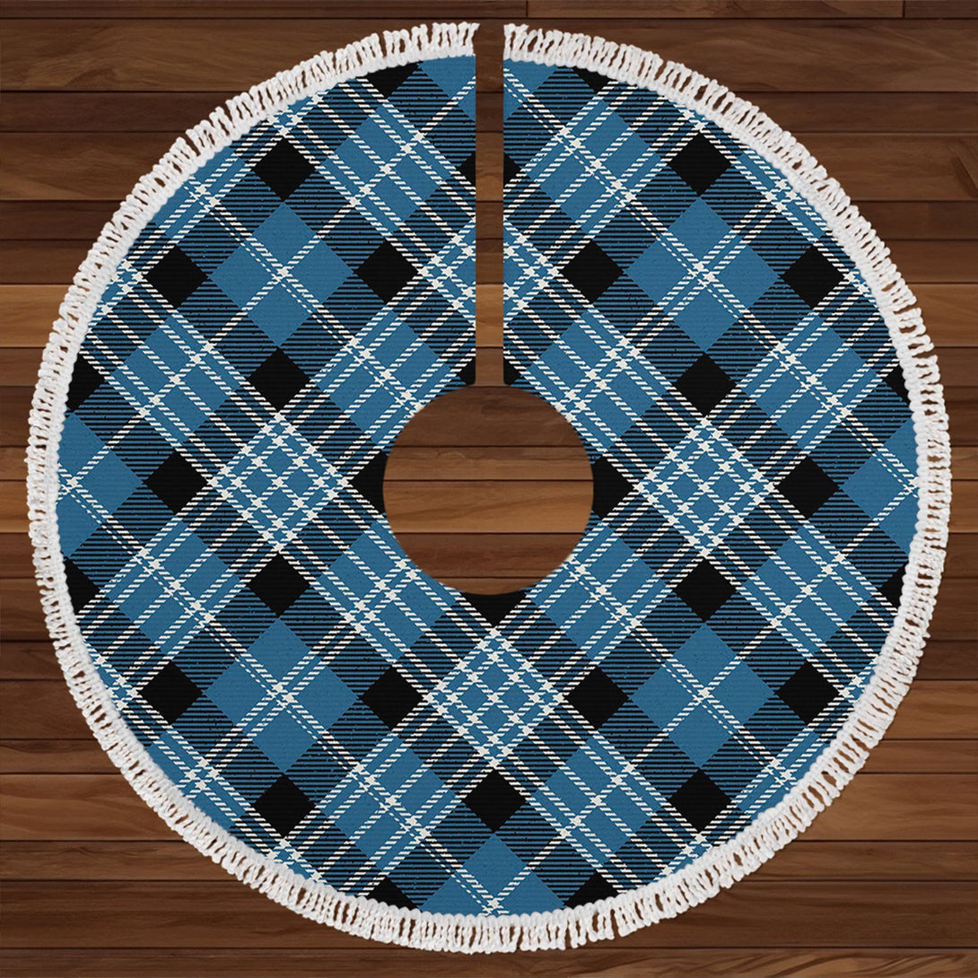 Clark Modern Clan Badge Tartan Christmas Tree Skirt