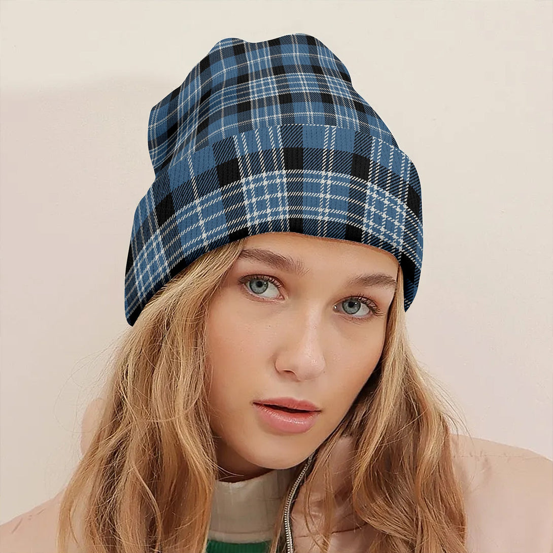 Clark Modern Clan Badge Tartan Knitted Beanie