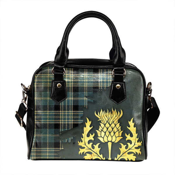 Clark Modern Tartan Shoulder Handbag Thistle Oldest Style