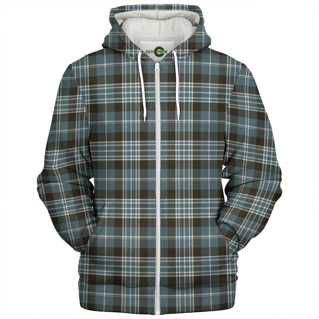 Clark Weathered Clan Badge Tartan Sherpa Hoodie