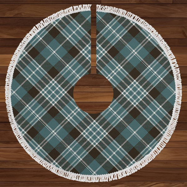 Clark Weathered Clan Badge Tartan Christmas Tree Skirt